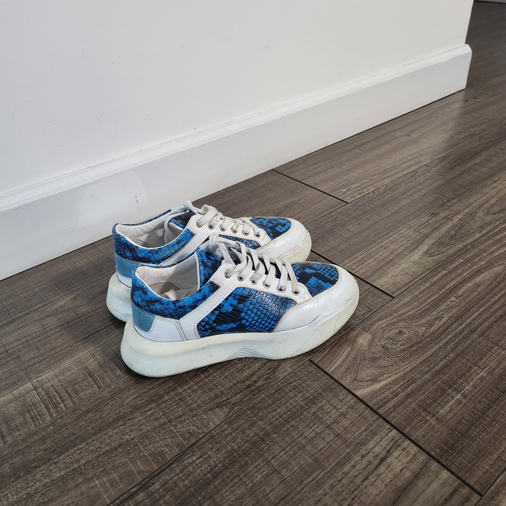 Kids Blue and White Sneakers